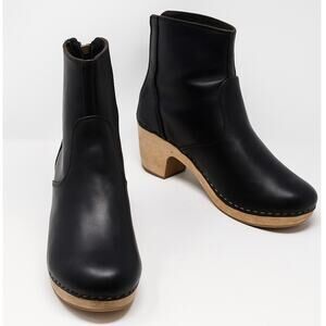 Madewell 1937 The Clog Heel Boots Leather Wood